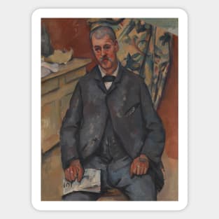 Seated Man by Paul Cezanne Sticker